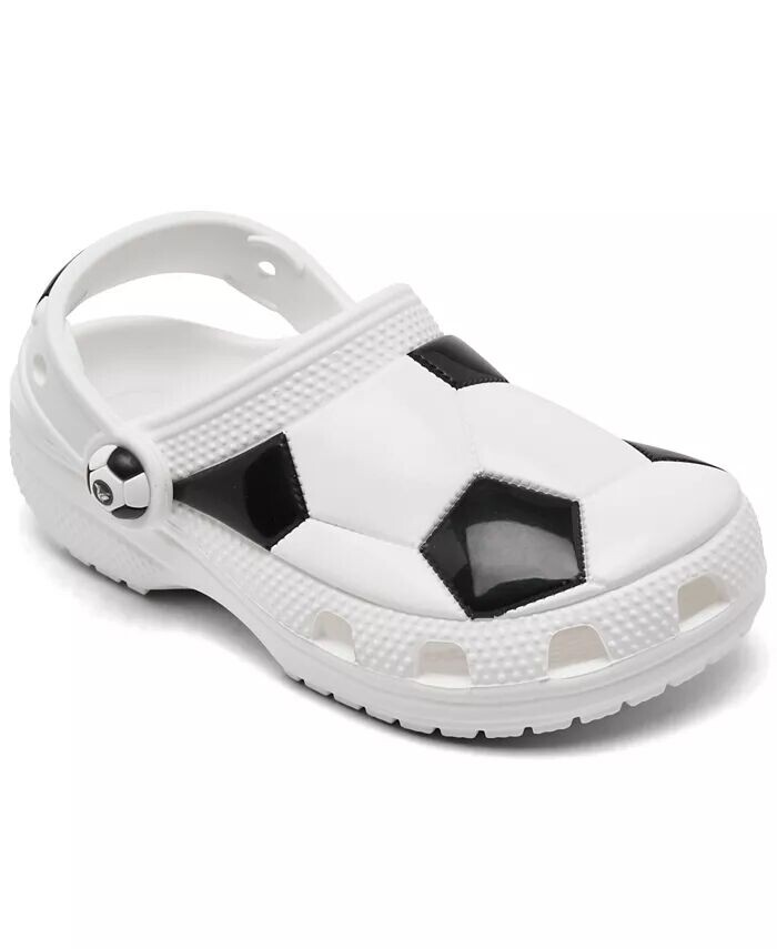 

Классические футбольные сабо для малышей от Finish Line Crocs, белый