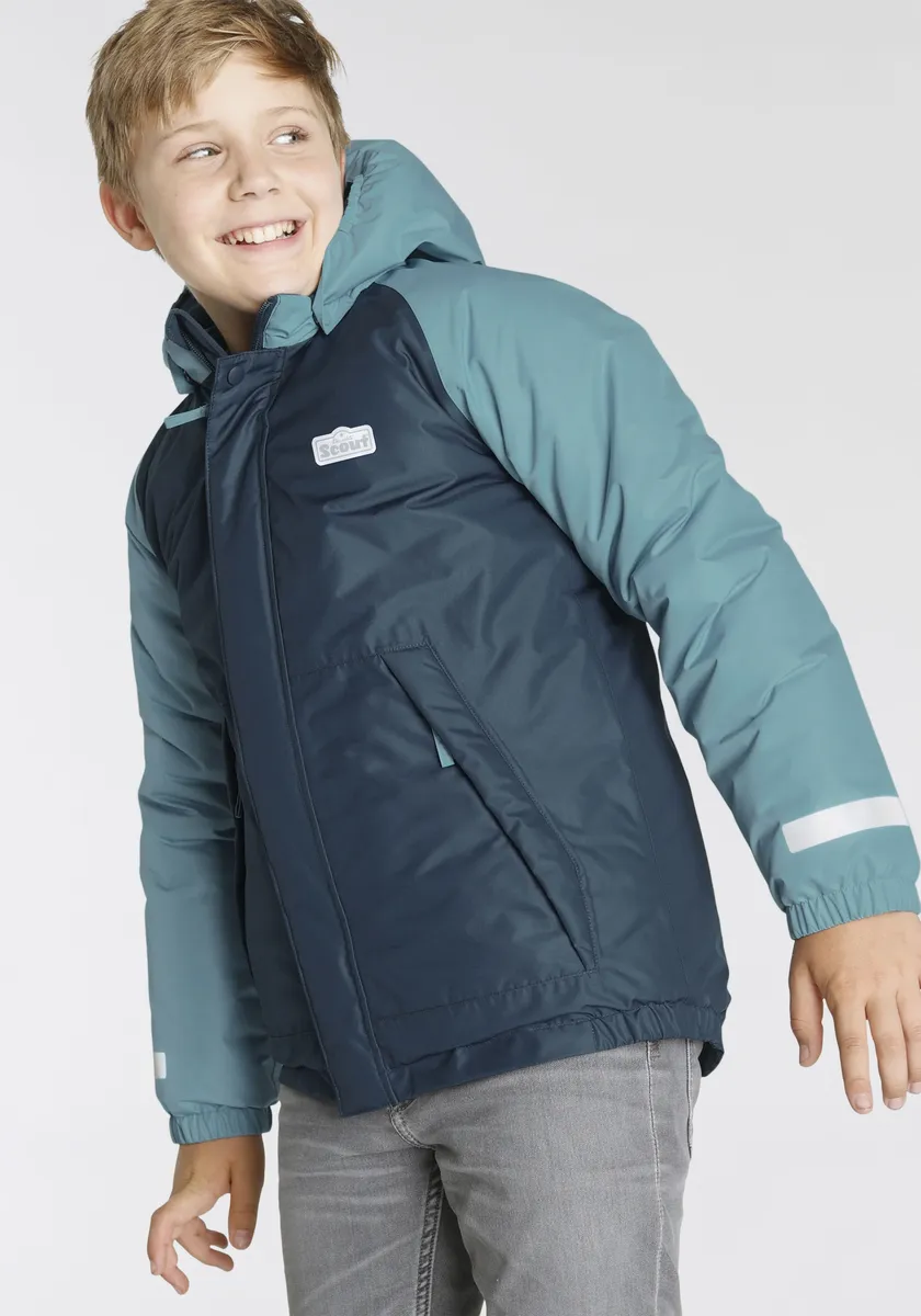 

Зимняя куртка Scout "SNOWY", с капюшоном, с теплым термоутеплителем, синий