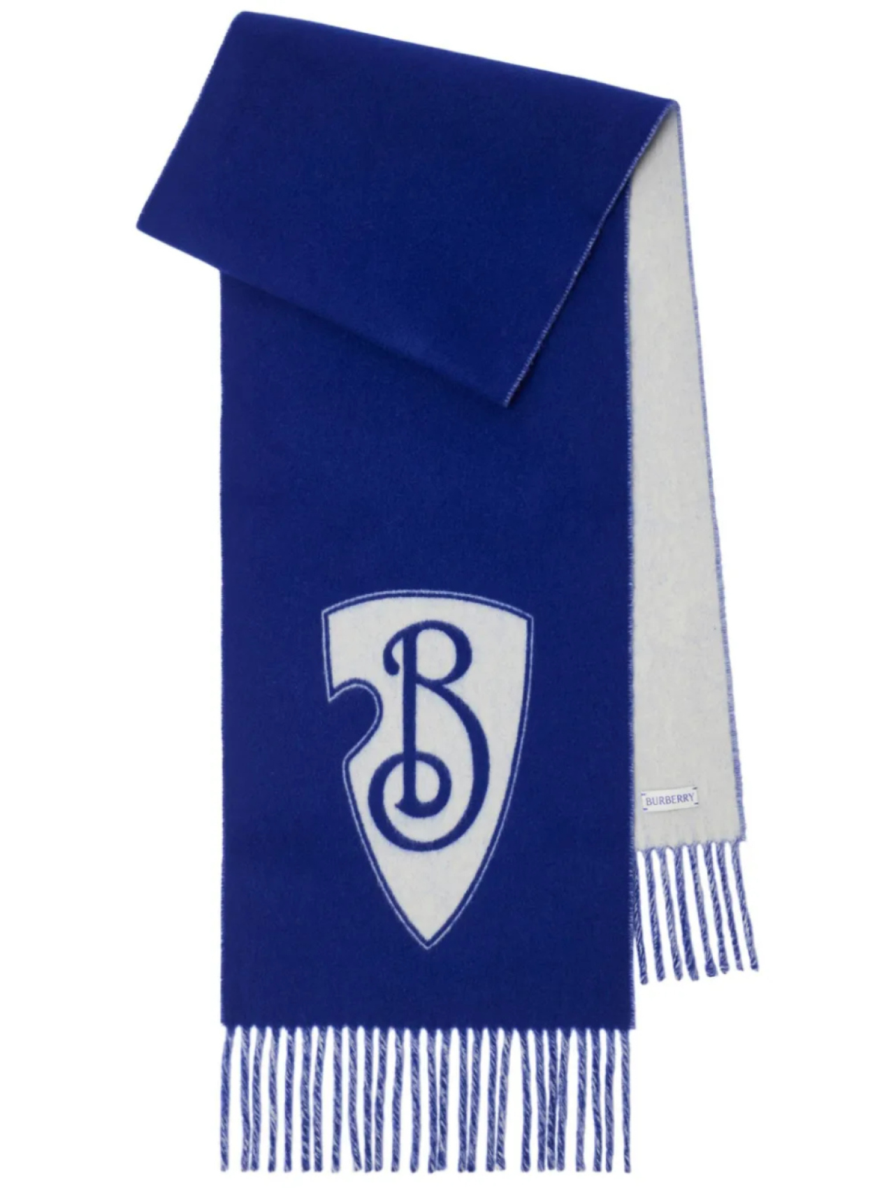 

Burberry шарф B Shield из смеси и кашемира, синий