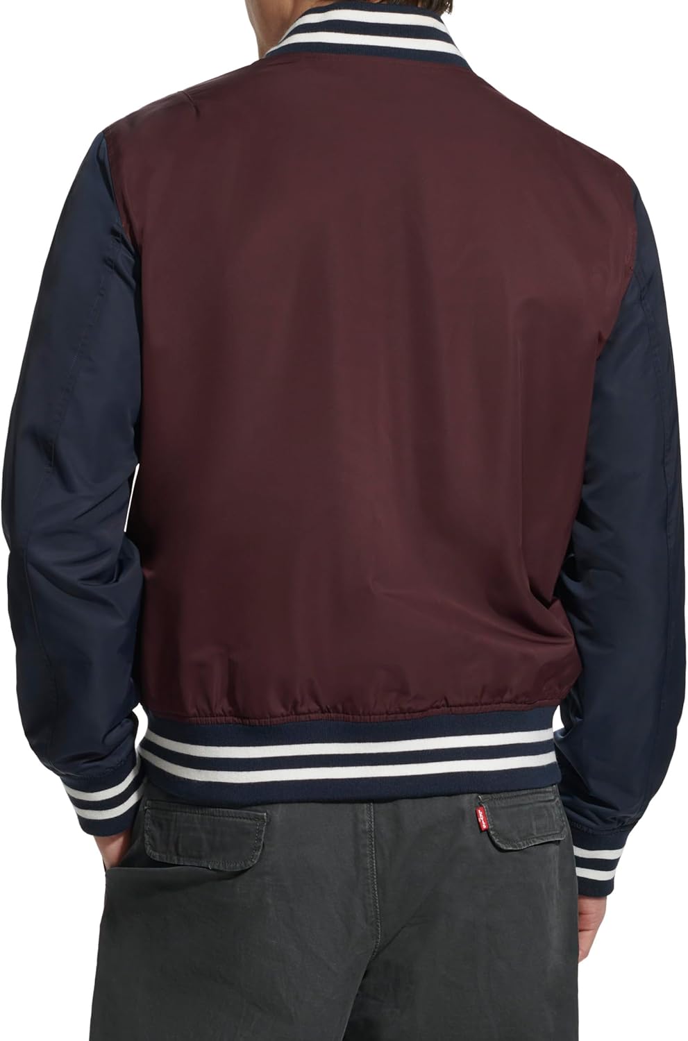 Мужская университетская куртка-бомбер Levi's Colorblock, Wine Colorblock — фото 3