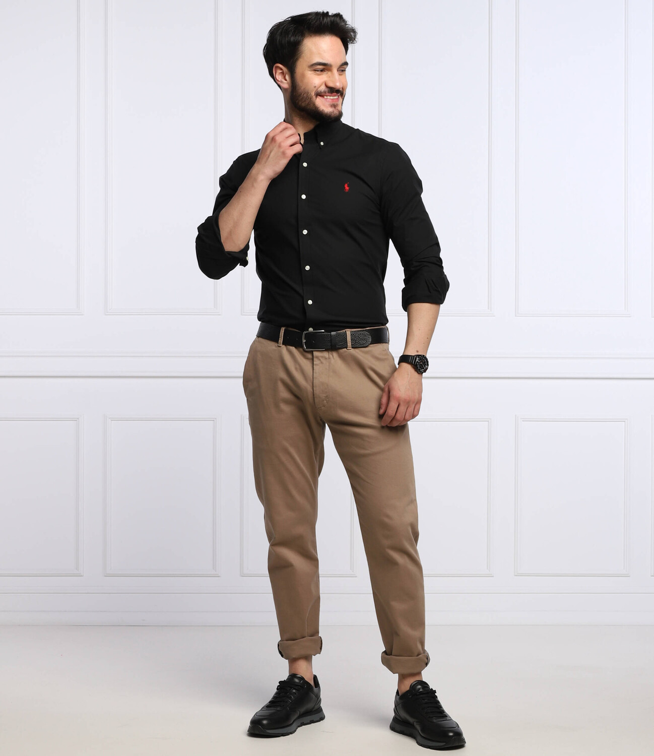 Рубашка POLO RALPH LAUREN Regular Fit, черный — фото 2