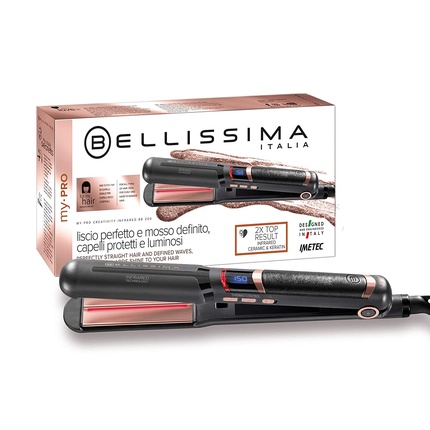 

Bellissima My Pro Creativity Infrared B8 200 Выпрямитель для волос с инфракрасной технологией и пластинами с керамическим и кератиновым покрытием 11 температурных режимов 130°C - 230°C, Imetec