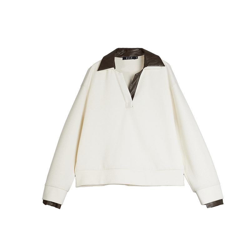 

Свитшот женский с лацканом Lapel Moderate ELLE, экрю, Белый, Свитшот женский с лацканом Lapel Moderate ELLE, экрю