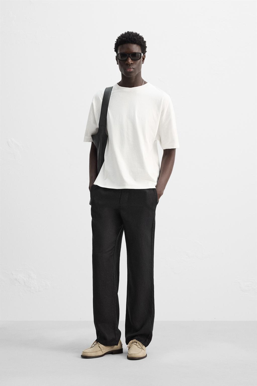 

Футболка свободного кроя ZARA, белый