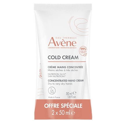 

Набор кремов для рук Avene для сухой и очень сухой кожи, холодный крем, 2 x 50 мл Avène