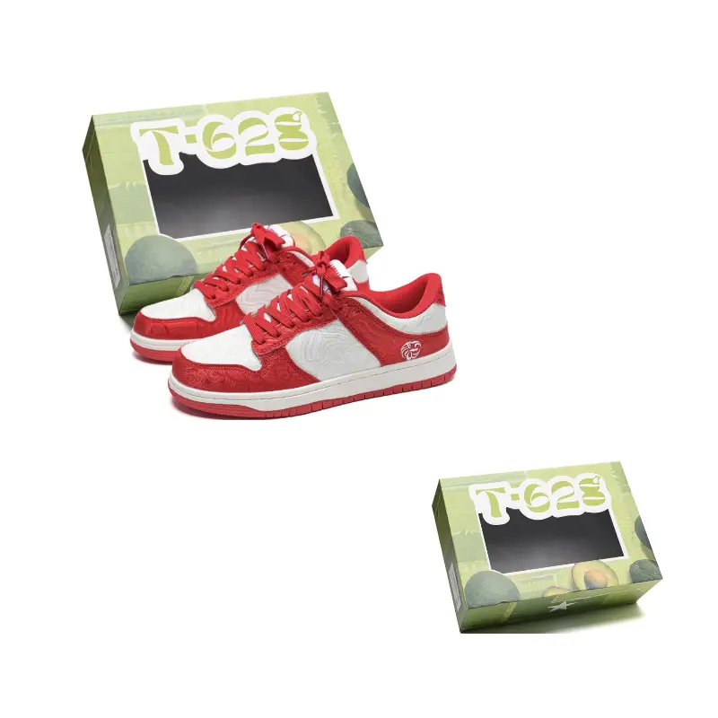 

T628 Китайский красный унисекс скейтерские кеды с противоскользящей подошвой, устойчивые к истиранию и дышащие, цвет China Red