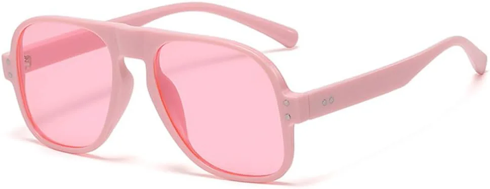 

Мужские солнцезащитные очки в стиле ретро, ​​конфетные оттенки, защита от УФ-излучения UV400; женские солнцезащитные очки с заклепками TKKTLLT, Pink Pink