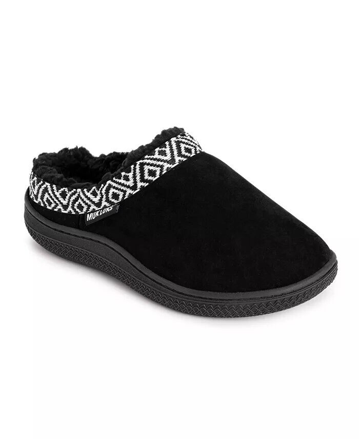 Женские сабо из искусственной замши, черные, средние MUK LUKS, черный
