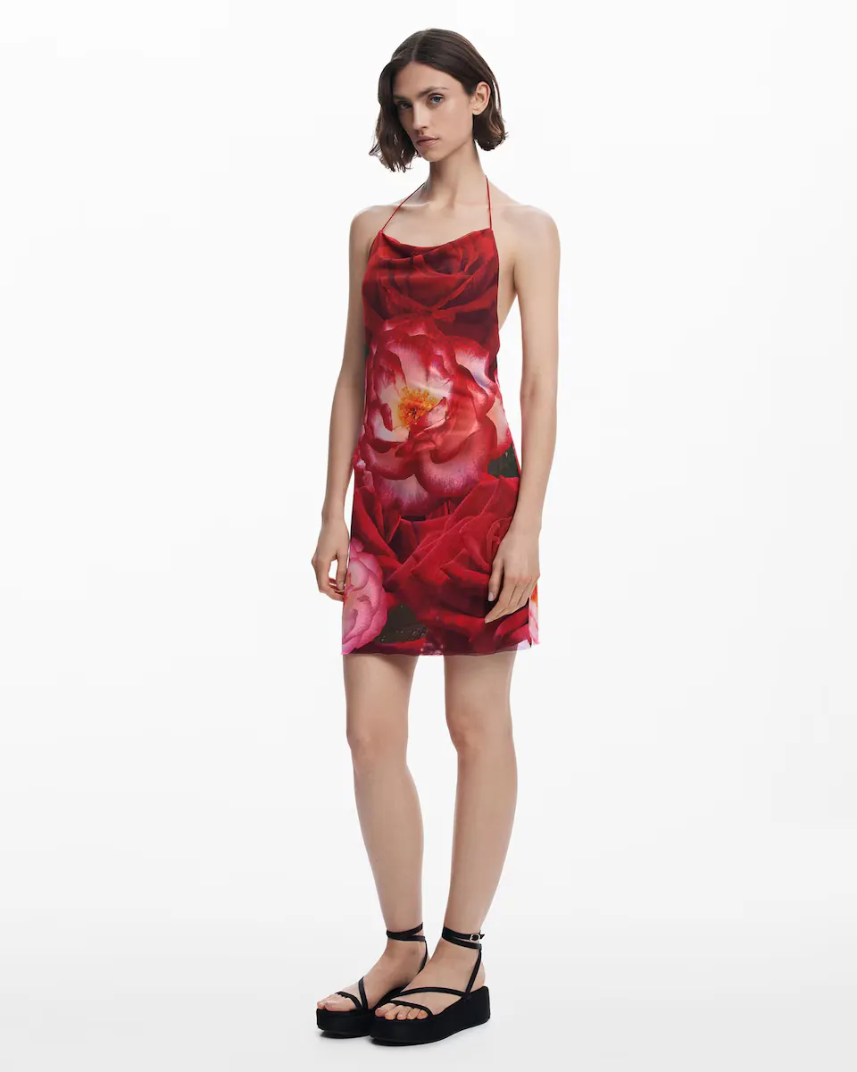 

Мини-платье с цветочным принтом Tyler McGillivary Desigual, красный