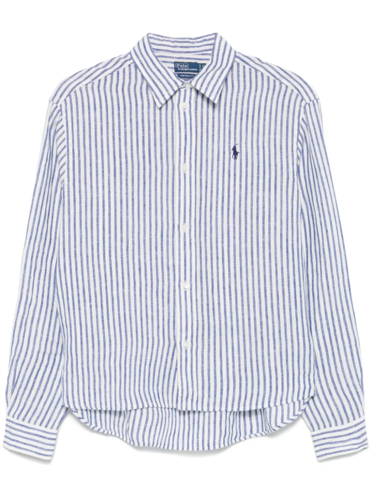 

Льняная рубашка в полоску Polo Ralph Lauren, синий