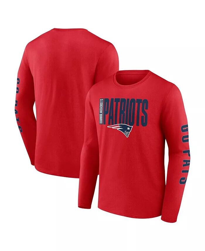 

Мужская красная футболка New England Patriots Vision с длинным рукавом Fanatics