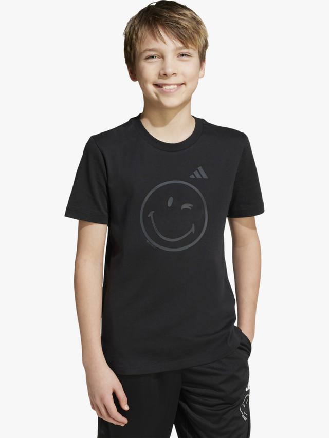 

Детская футболка SmileyWorld с принтом adidas, Black/Carbon