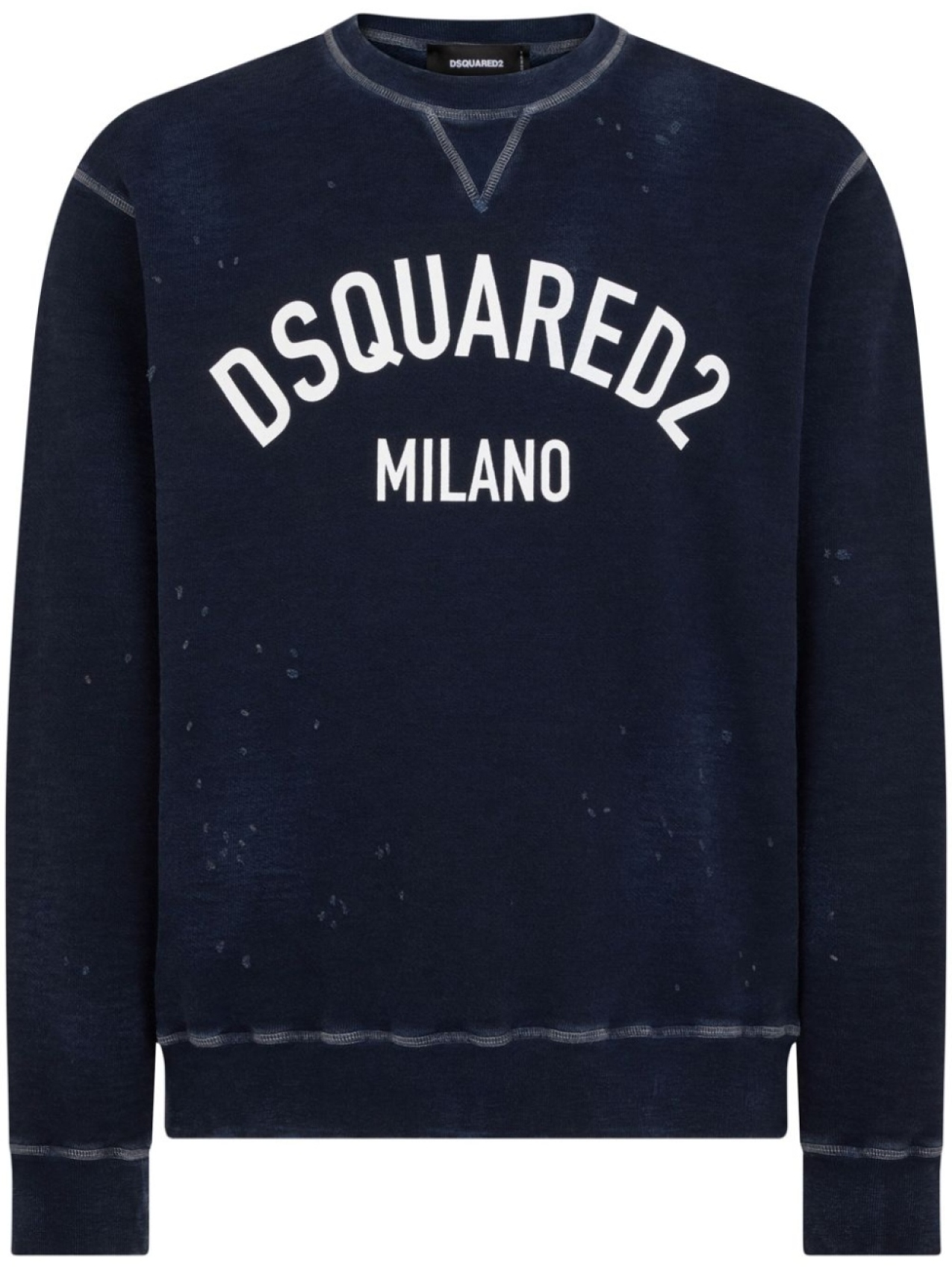 

Dsquared2 logo-print distressed sweatshirt, синий