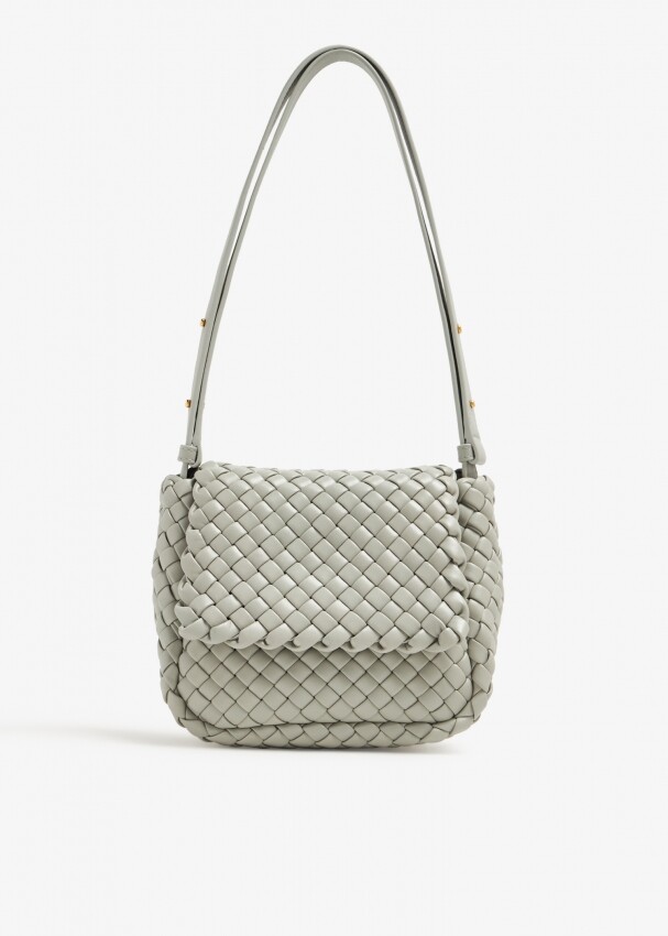 

Сумка через плечо Bottega Veneta Cobble Mini, серый