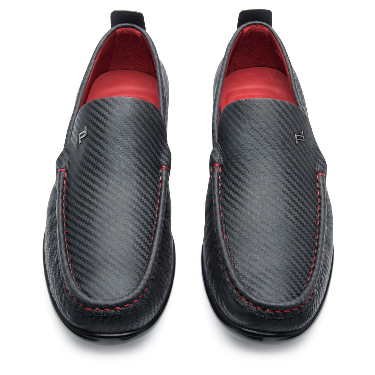 Porsche Beverly Hills мокасины Carbon Design черно-красные Porsche Design — фото 3