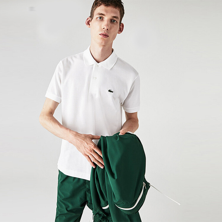 Поло Lacoste, мужское, для повседневной носки, белый — фото 2