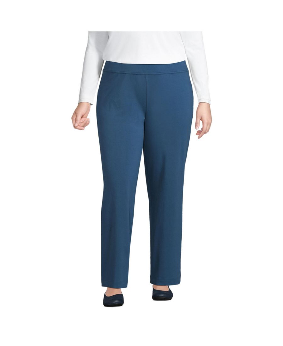 

Брюки Starfish большого размера со средней посадкой и прямым кроем Lands' End, Evening blue