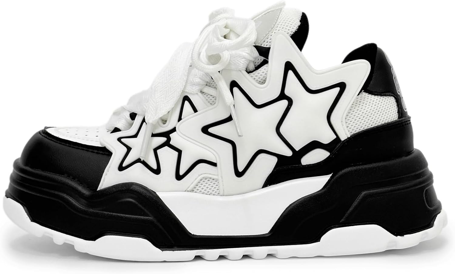 

Кроссовки Star Shoes, милые кроссовки в стиле Y2k, массивные кроссовки для женщин, унисекс, для пар, для девушек, противоскользящие, удобные, для путешествий, отдыха на природе, спорта, школы, размеры 5.5-9.5 Generic, белый/черный