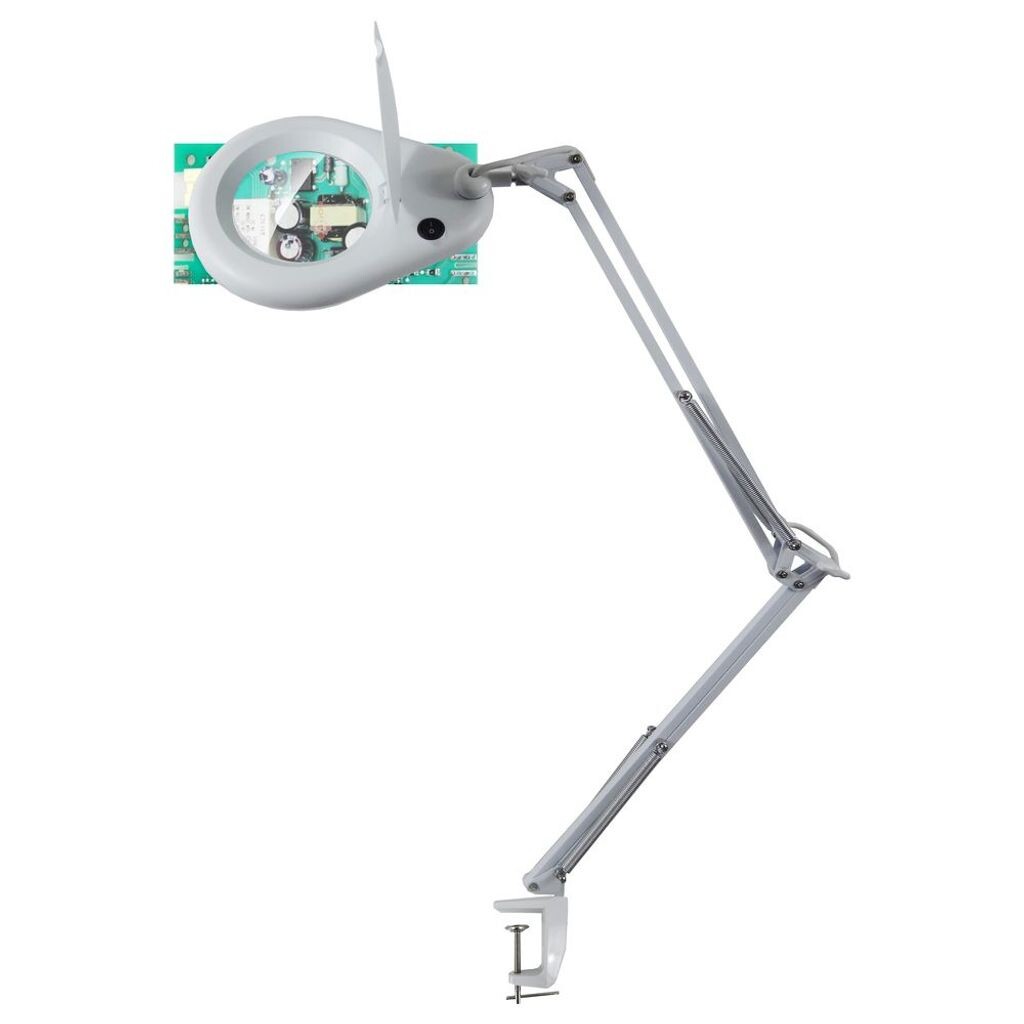 

UNILUX LED лампа-лупа ZOOM с настольным зажимом белая, белый