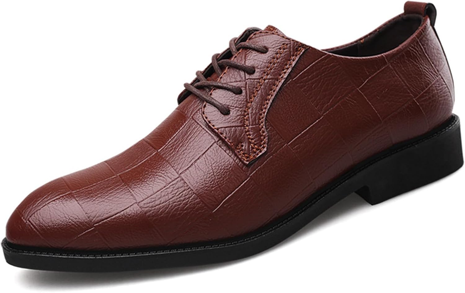 

Мужские классические туфли на шнуровке, деловые оксфорды и дерби, удобные повседневные туфли для мужчин Kyoescai, коричневый