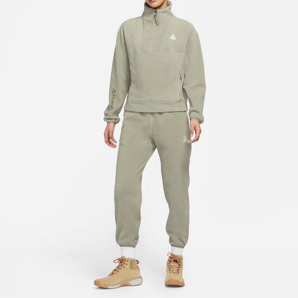 Свитер casual zipper stand collar sports hoodie jacket green Nike, зеленый — фото 3