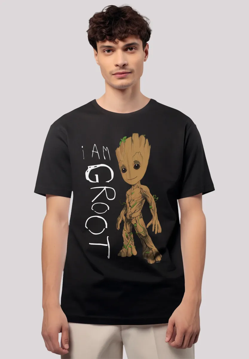

F4NT4STIC Футболка "Marvel Guardians of the Galaxy I am Groot", премиум качество, черный
