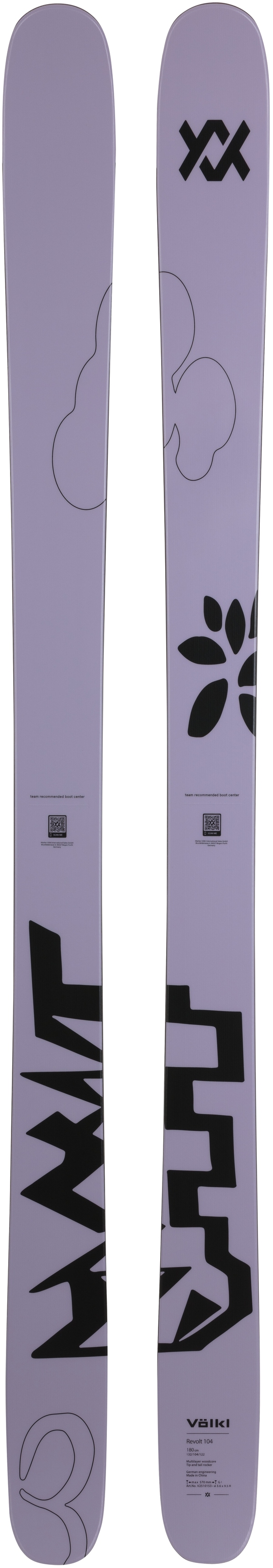 

Новые лыжи Volkl Revolt 104 2026 года, длина 180 см
