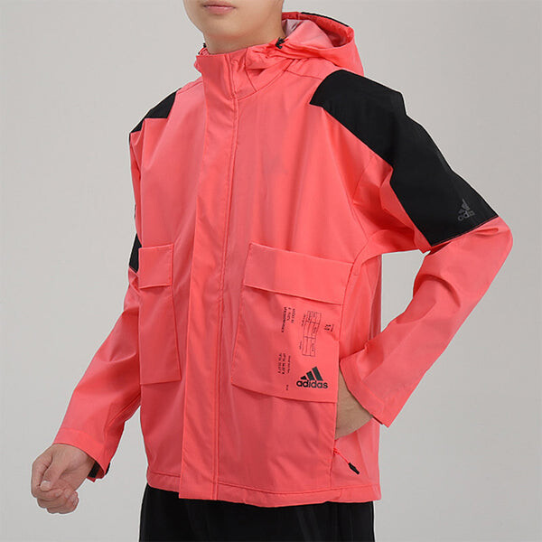 Куртка Adidas M TECH 2L JKT Woven Athleisure Casual Sports Jacket Pink, розовый — фото 4