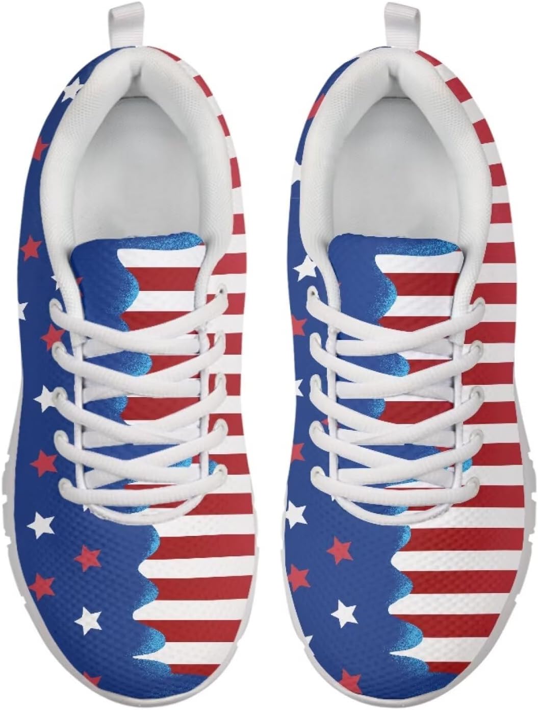 

Женские и мужские кроссовки на шнуровке, спортивные, прочные, для бега, походов и тренажерного зала, размеры США 5-15 Xixirimido, Us Flag Star