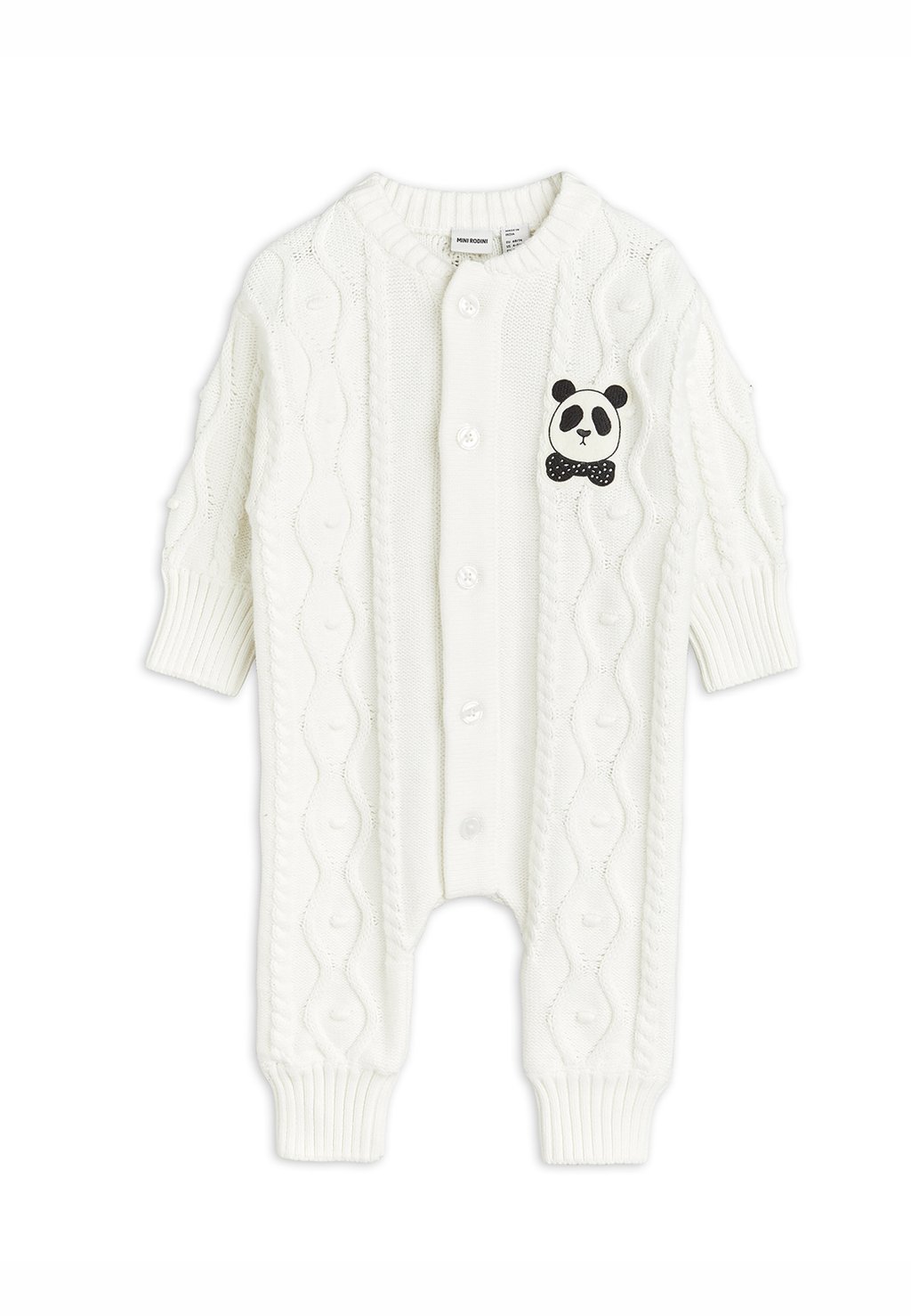 

Комбинезон BABY PANDA TEXTURE ONESIE UNISEX Mini Rodini, слоновая кость