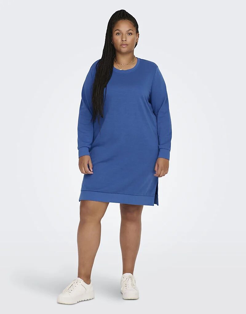 

Платье-свитшот ONLY Curve насыщенного синего цвета