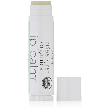 

John Masters Organics Lip Calm Peppermint Органический натуральный бальзам для губ, сертифицированный Министерством сельского хозяйства США, 0,15 унции