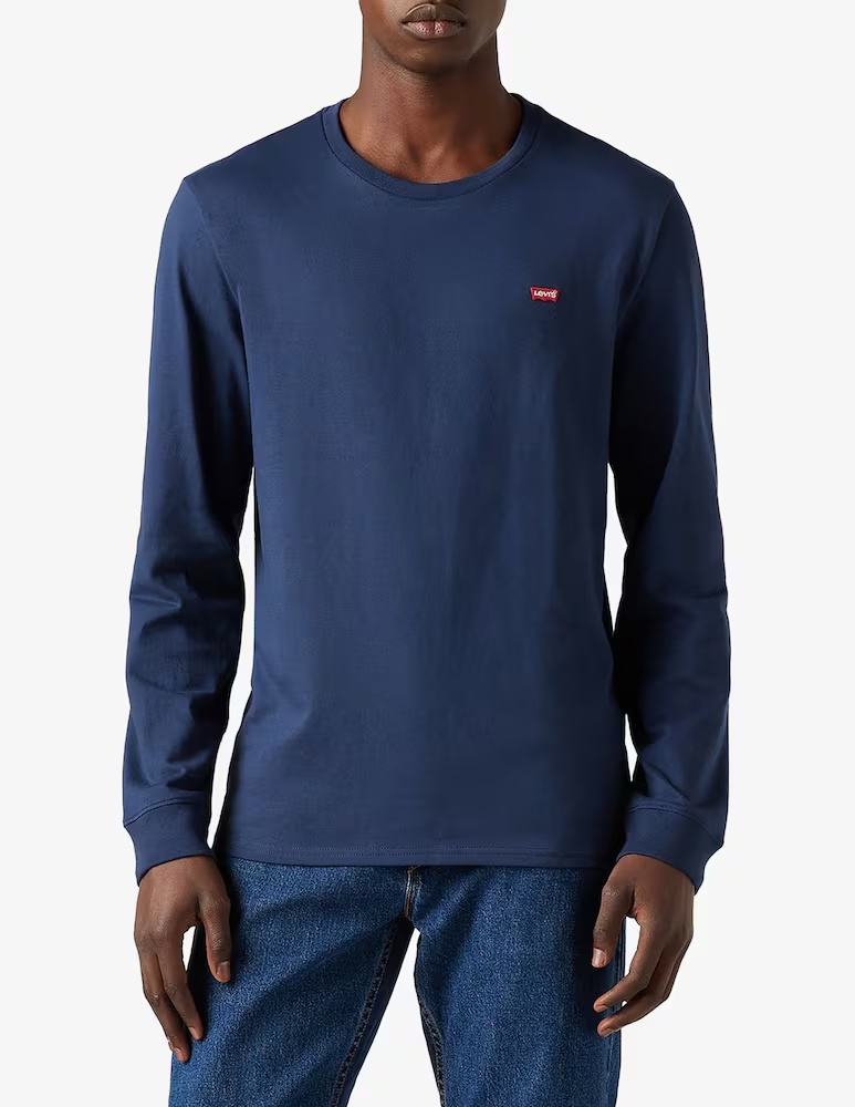 

Мини-футболка с длинными рукавами и крыльями летучей мыши Levi's, синий