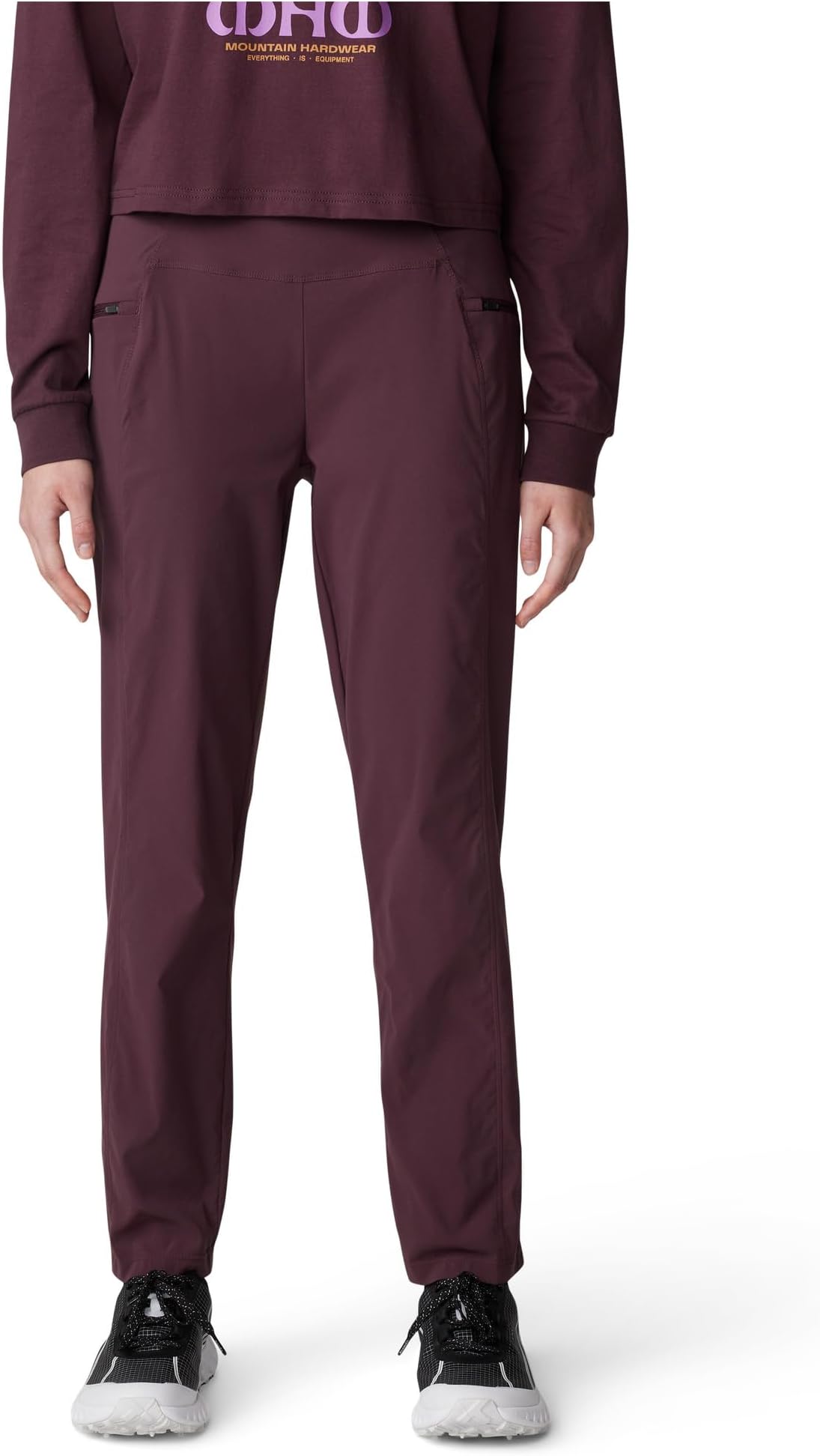 

Брюки Mountain Hardwear Dynama High Rise Ankle Pants, цвет Blackberry