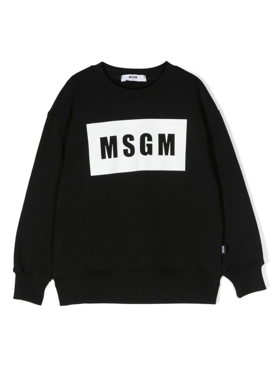 

MSGM Kids logo-print cotton sweatshirt, черный