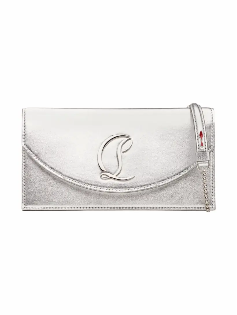 

Клатч с эффектом металлик Loubi54 Christian Louboutin, серебристый