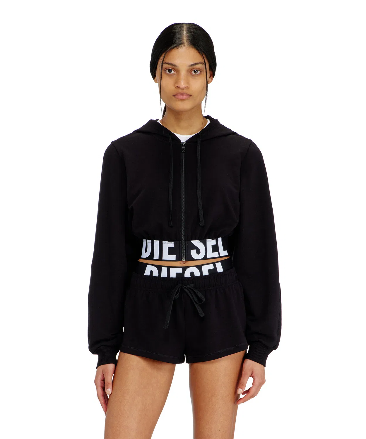 Женская zip-худи Diesel NIKA-D-POP, чёрный