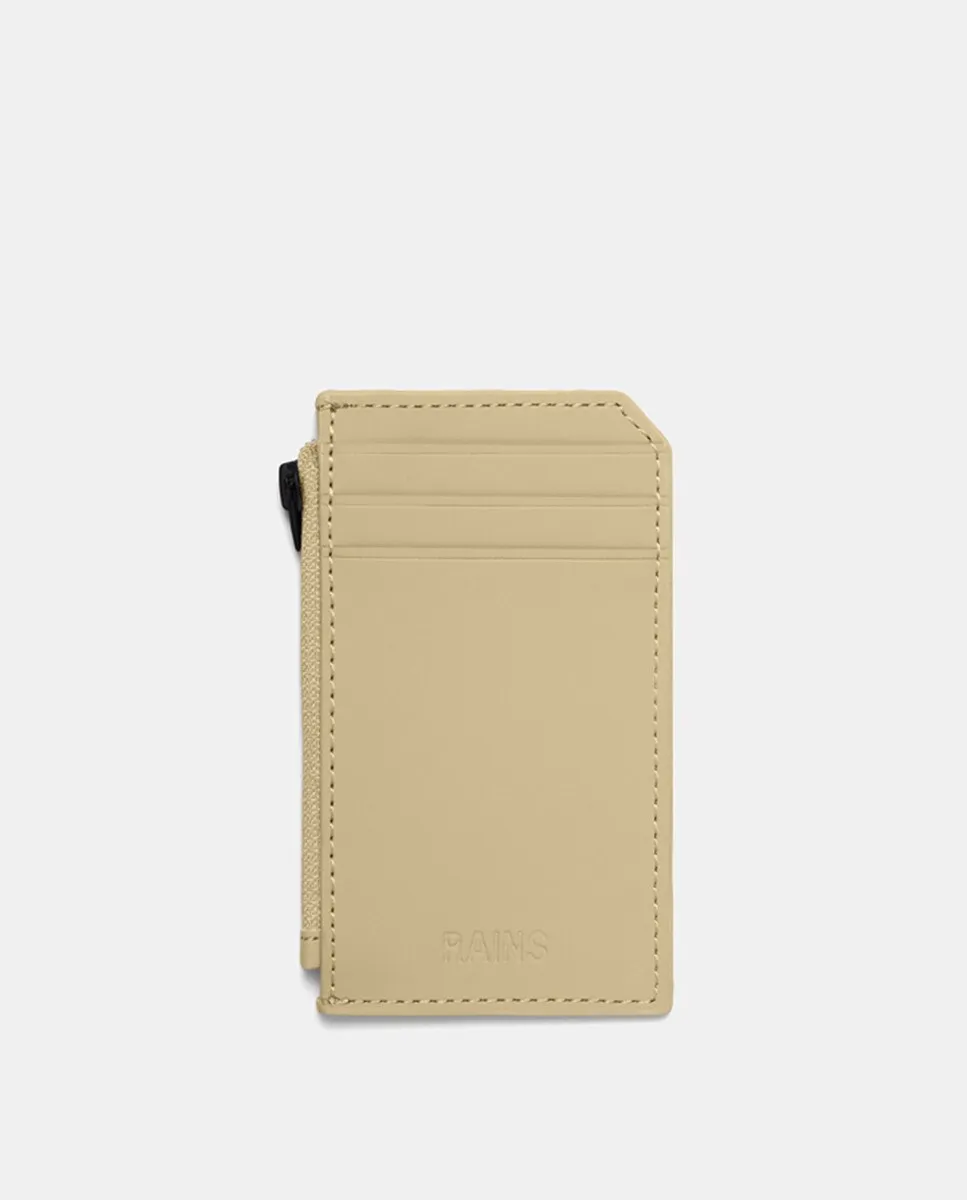 

Кошелек для карточек черного цвета Rains, цвет Camel