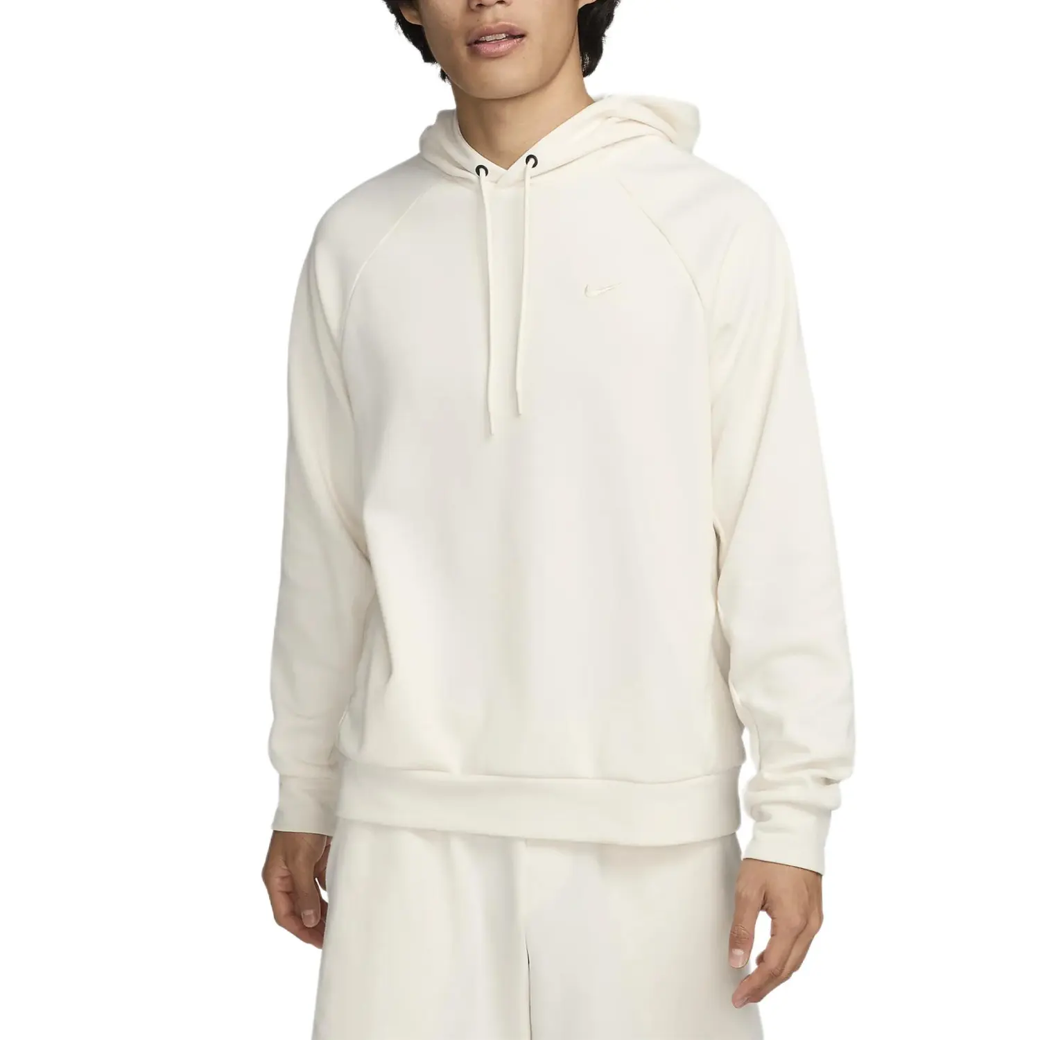 

Мужская толстовка DRI-FIT UV цвета бледной слоновой кости/дыни, цвет футбольного серого цвета Nike, серый