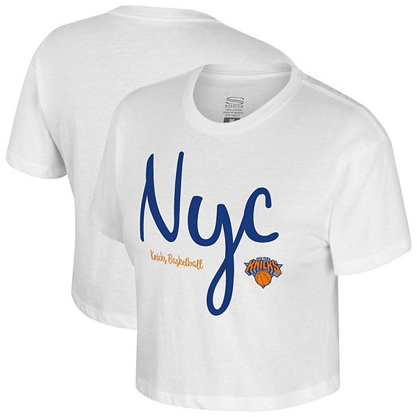 

Женская белая футболка New York Knicks с коротким рукавом Stadium Essentials, Белый, Женская белая футболка New York Knicks с коротким рукавом Stadium Essentials