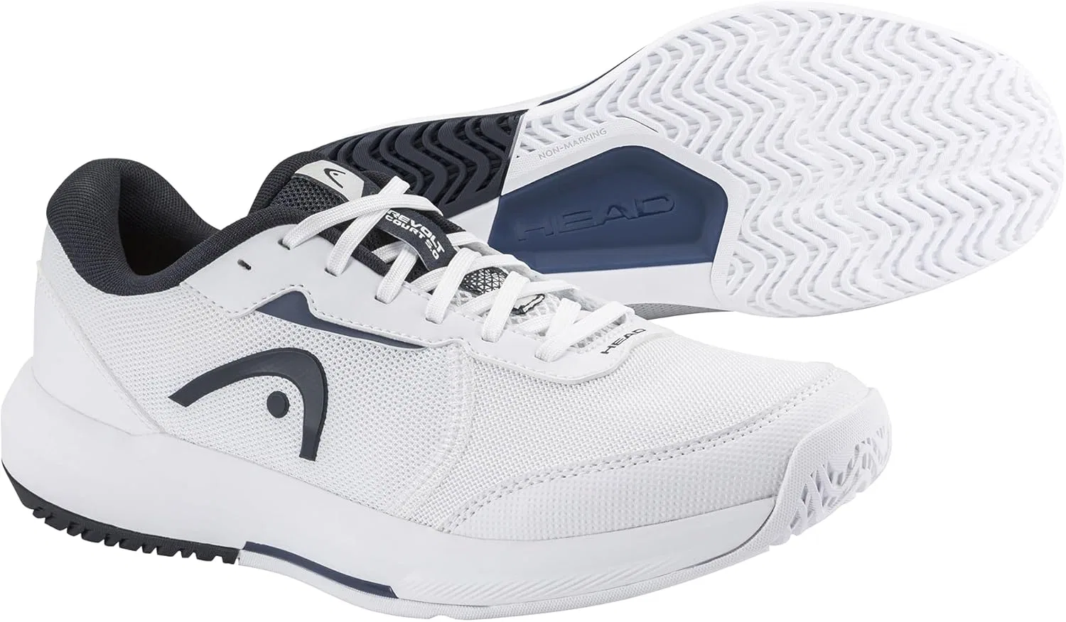 Мужские теннисные кроссовки HEAD Revolt Court 5.0, White/Blueberry — фото 2