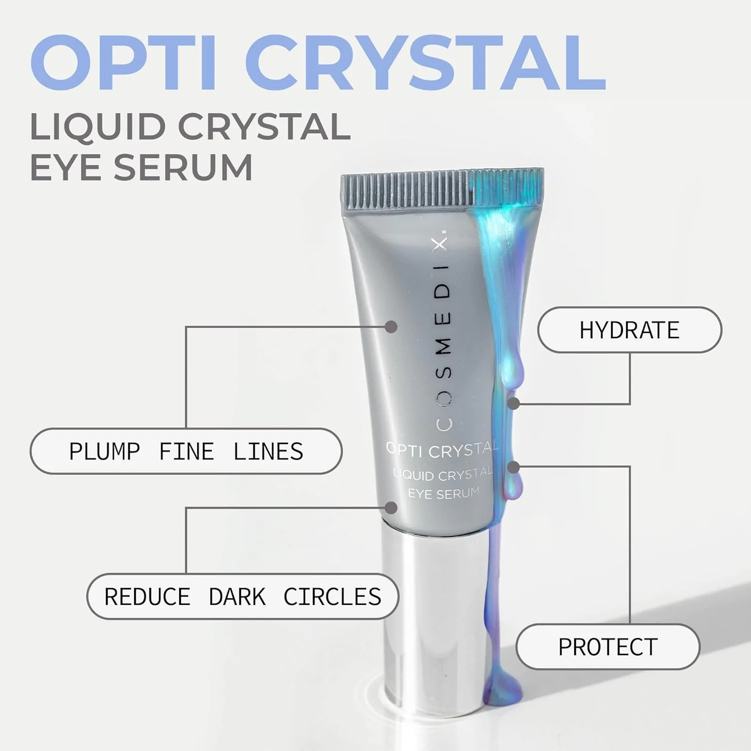 COSMEDIX Under Eye Serum Opti Crystal для темных кругов и отеков, лифтинг и уплотнение для морщин, осветление и увлажнение — фото 2