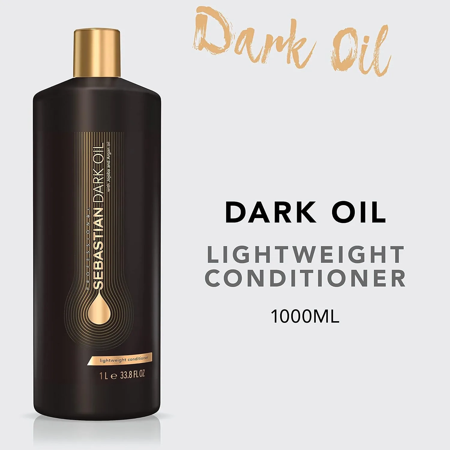 Легкий кондиционер Sebastian Professional Dark Oil | Обогащен маслом жожоба и аргановым маслом для шелковистых и гладких волос. 1000 мл (.) — фото 2