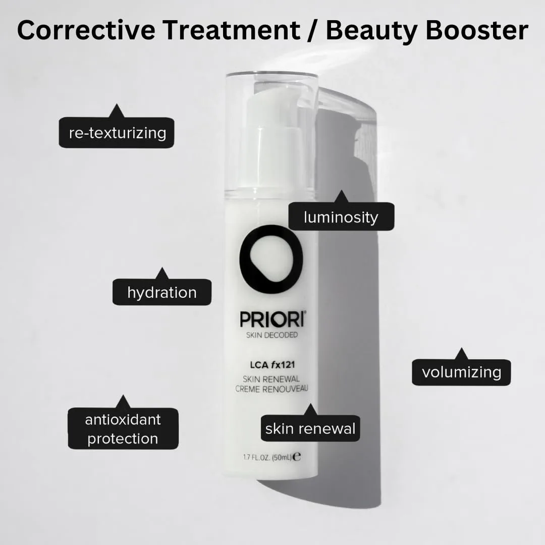 PRIORI Skincare крем для обновления кожи с молочной кислотой, выравнивающий текстуру лица против темных пятен, морщин и следов акне, с витаминами C и E, без отдушек, для женщин и мужчин, 50 мл — фото 3