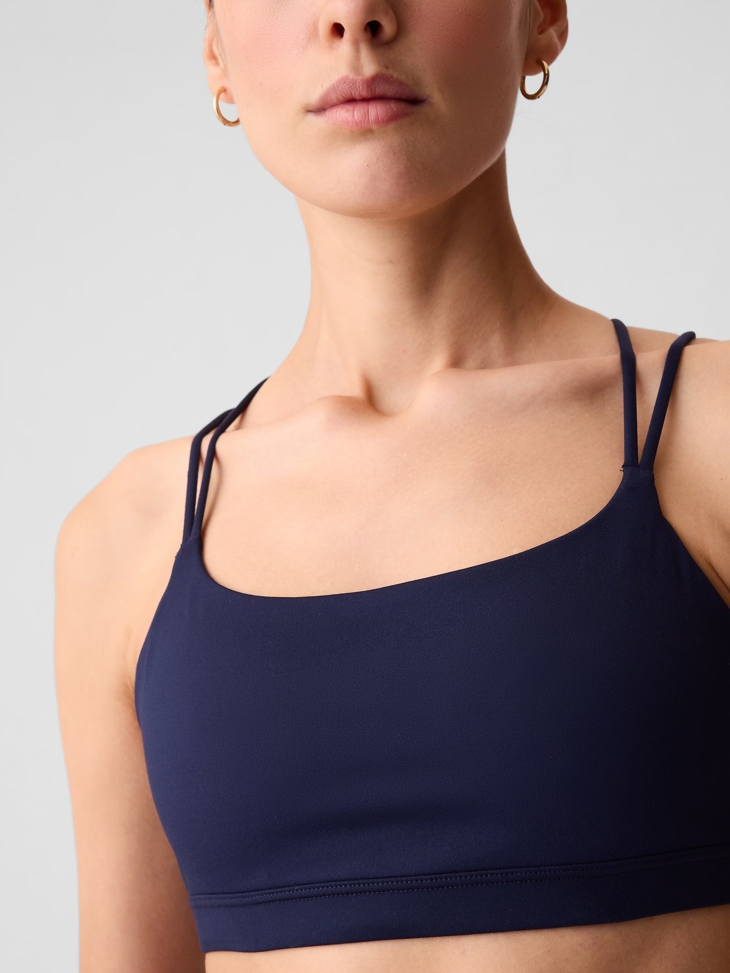 (W)GapFit Power Спортивный бюстгальтер средней степени поддержки с лямками GAP, NAVY_UNIFORM — фото 3
