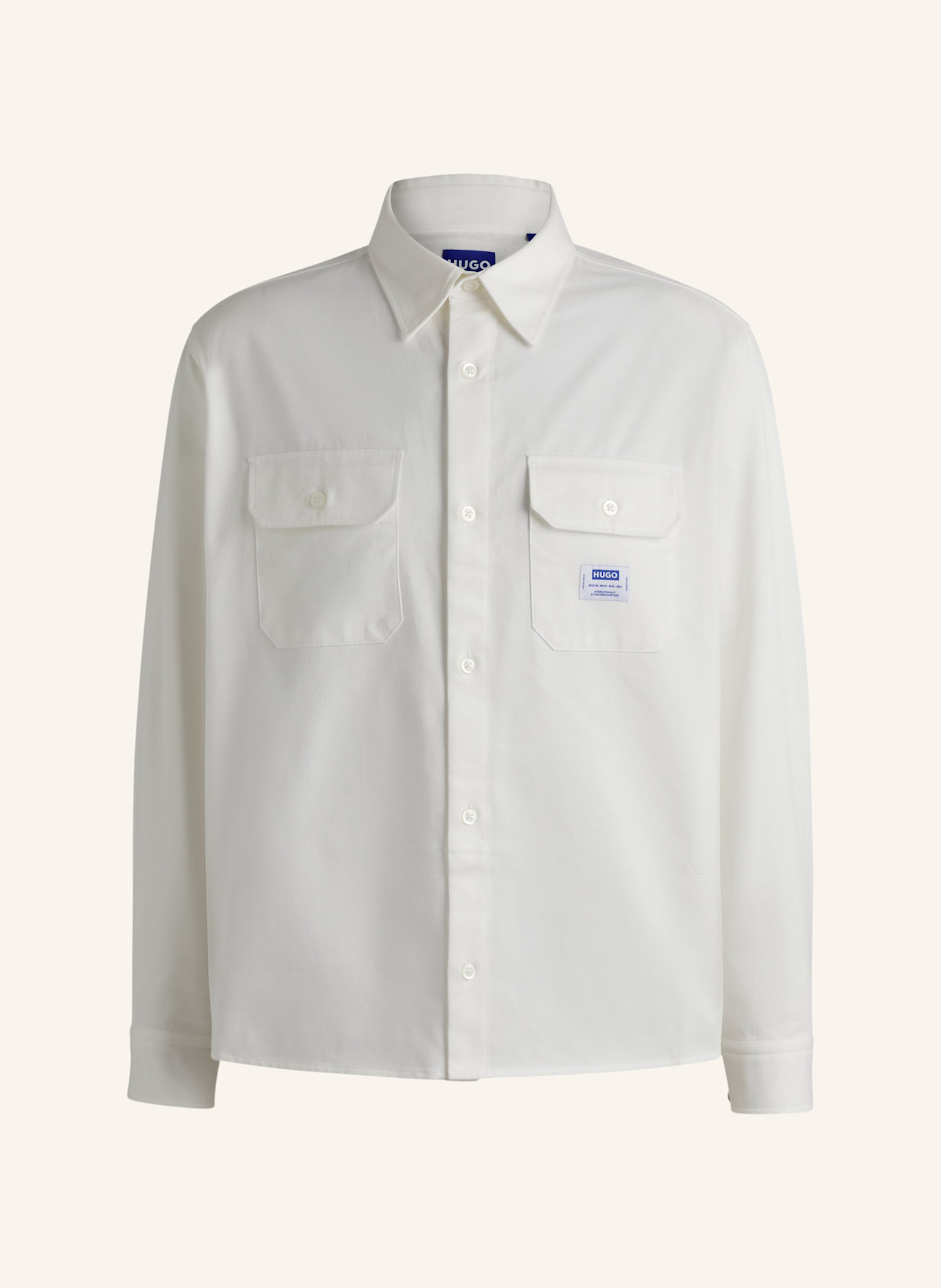 

Повседневная рубашка ekynone oversize fit Hugo, белый