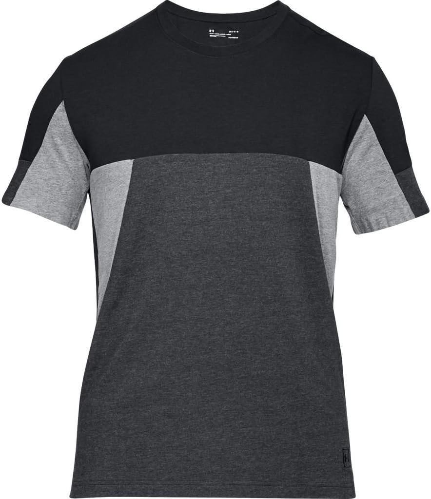

Мужская спортивная футболка Under Armour Colorblock, Black Light Heather/ Black, Черный, Мужская спортивная футболка Under Armour Colorblock, Black Light Heather/ Black