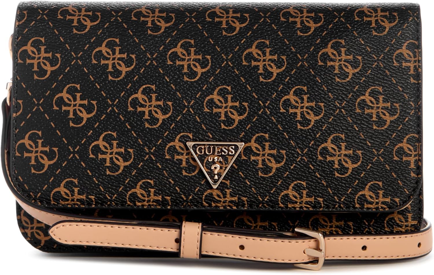

GUESS женская сумка Noelle II Crossbody Flap Organizer, Brown Logo