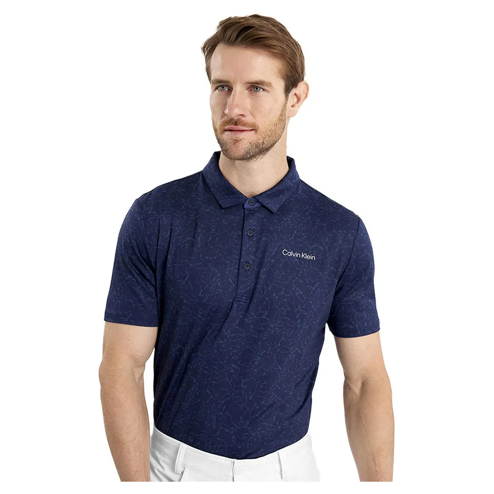 

Поло с коротким рукавом Calvin Klein Golf Abstract Watercolour Printed, синий