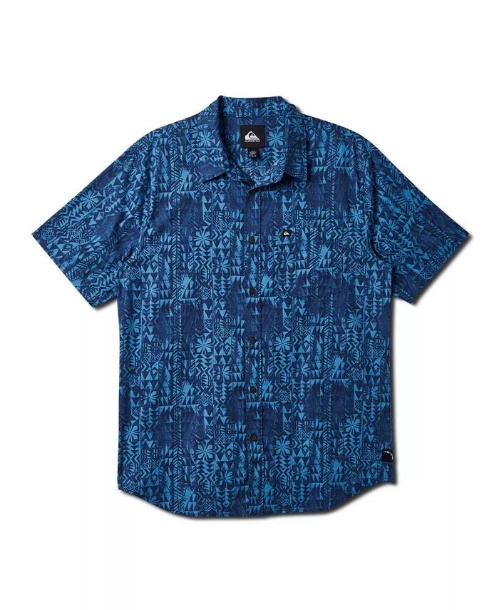 

Мужская классическая рубашка Island Waters с коротким рукавом Quiksilver, синий